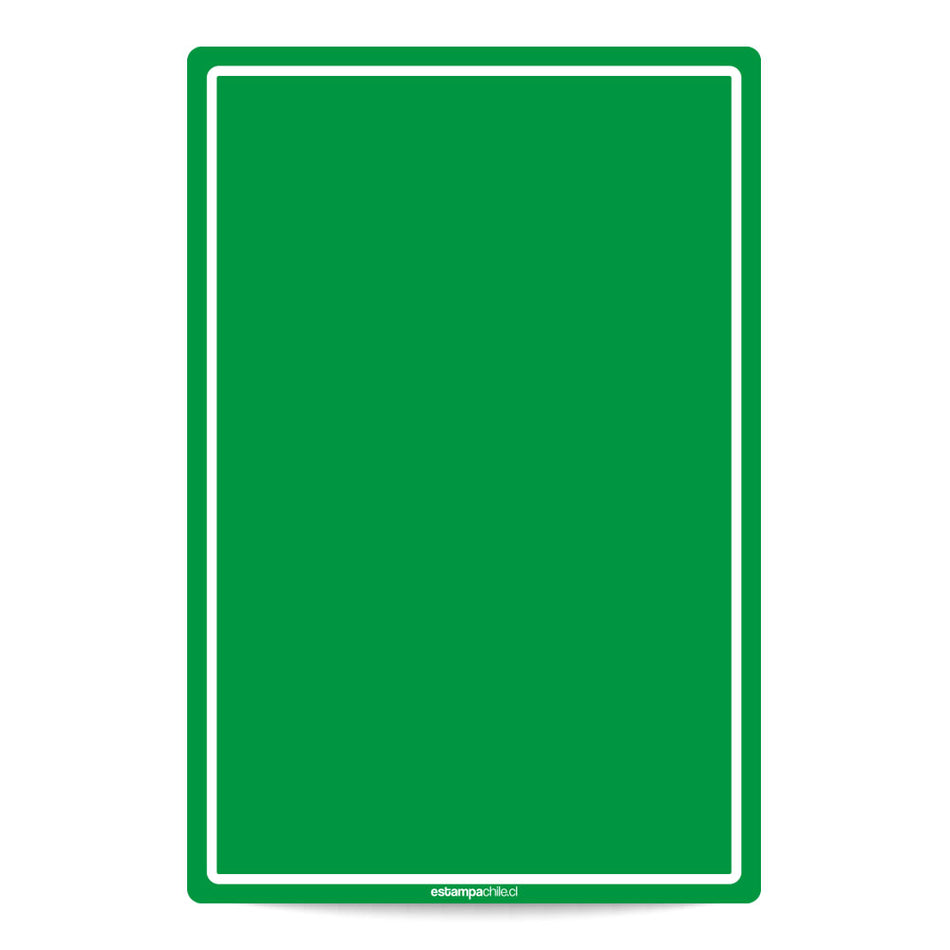 Letrero Vertical Verde Personalizado V1