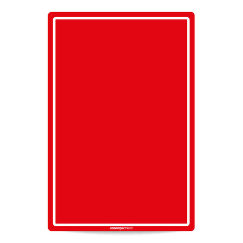 Letrero Vertical Rojo Personalizado V1