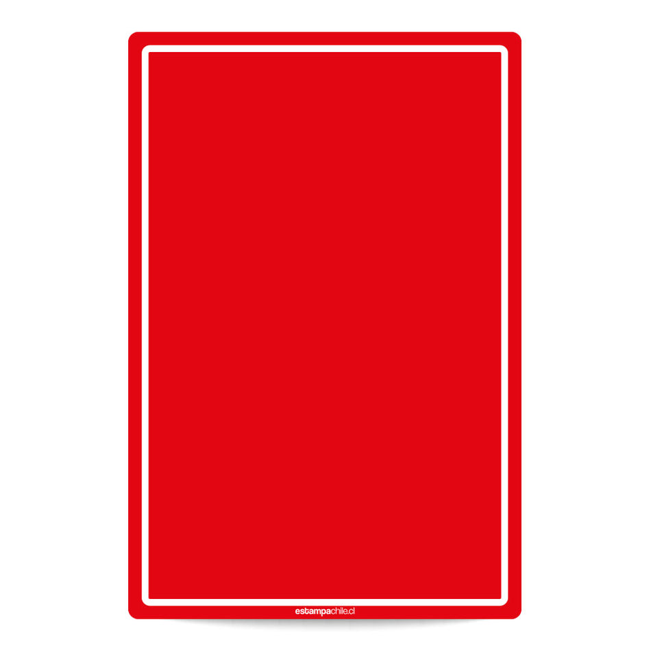 Letrero Vertical Rojo Personalizado V1